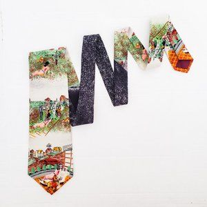 Vintage Uncommon Thread 100%Silk Tie by John Henry
